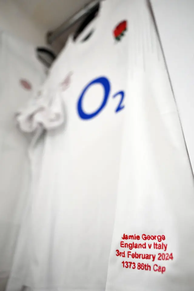 Jamie George's 86th cap shirt