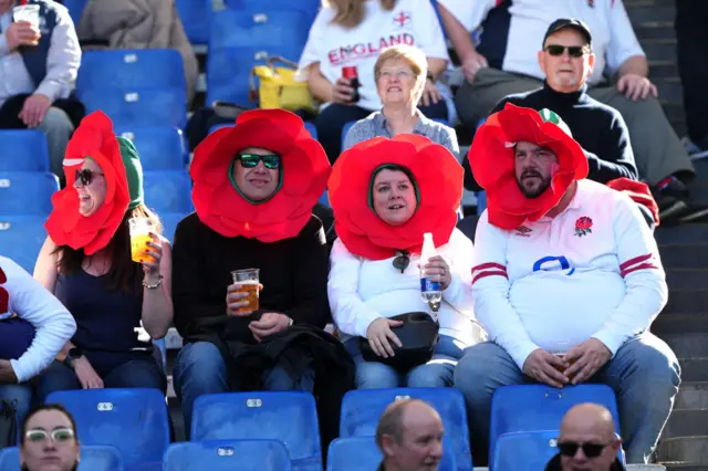 England fans sat in the stand