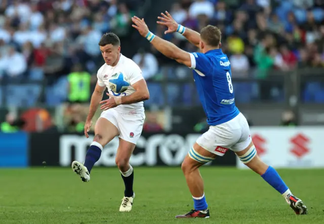 George Ford kicking the ball