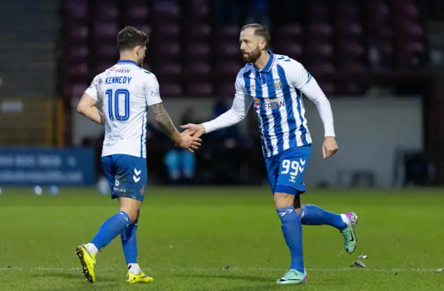 Kilmarnock forwards Matty Kennedy and Kevin van Veen