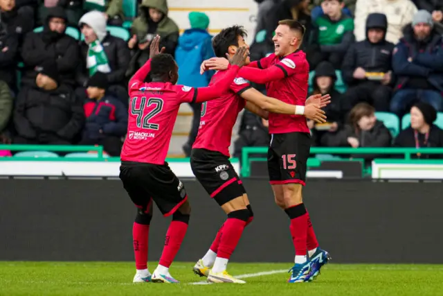 St Mirren players celebrating