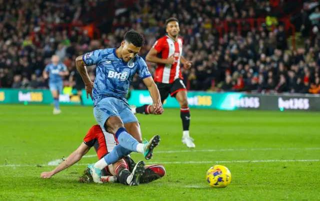 Ollie Watkins scores Aston Villa's second goal