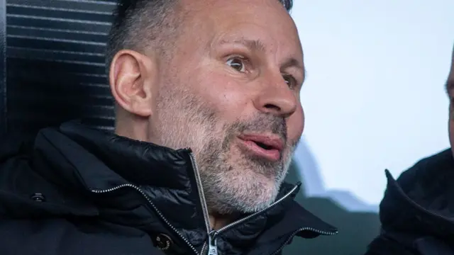 Ryan Giggs watches Salford v Wrexham