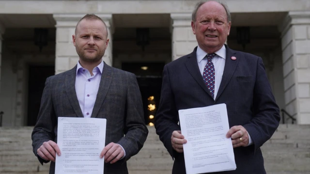 Jamie Bryson and Jim Allister