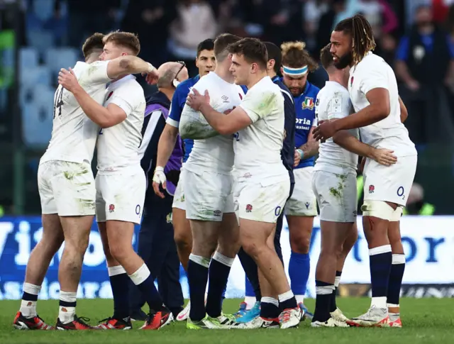 England celebrate victory