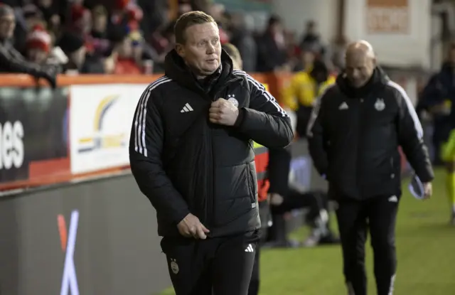 Aberdeen manager Barry Robson