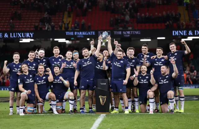 Scotland celebrate their win