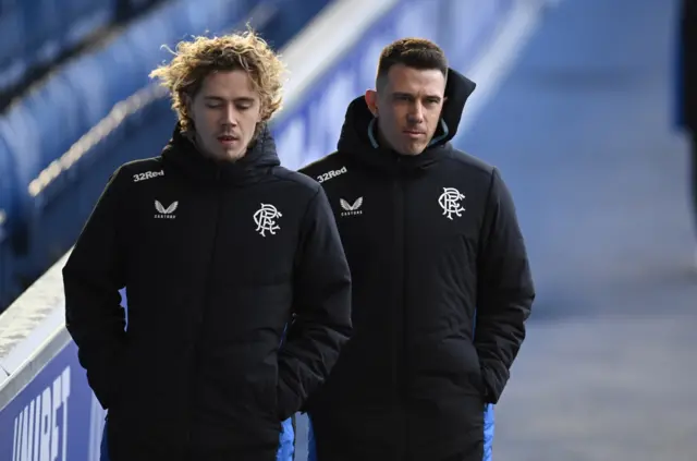 Rangers midfielder Todd Cantwell and Ryan Jack