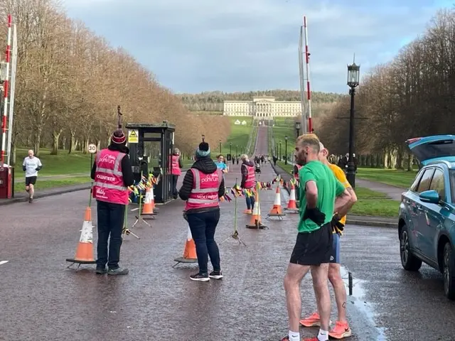 Park runners at Stormont