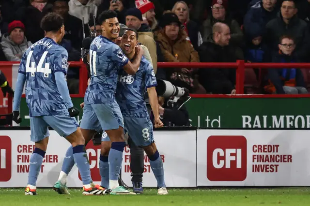 Aston Villa celebrate