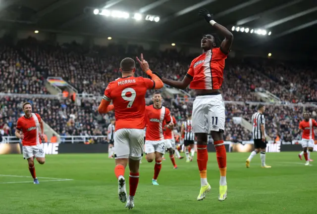 Luton celebrate