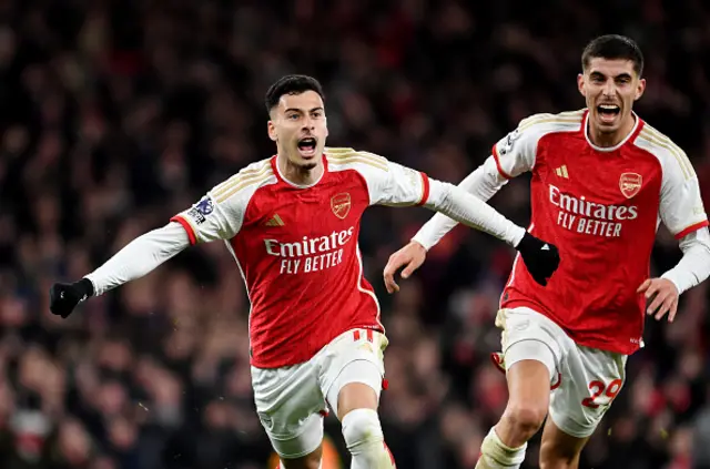 Gabriel Martinelli of Arsenal celebrates