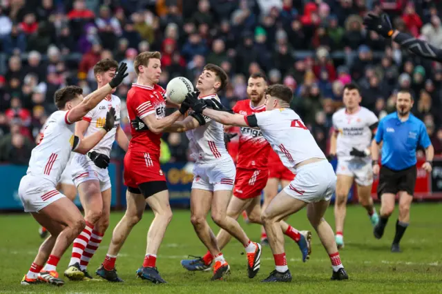 Brendan Rogers with Ciaran Daly, Michael McKernan Niall Devlin and Aidan Clarke