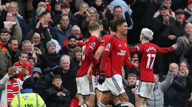 Alejandro Garnacho of Manchester United celebrates