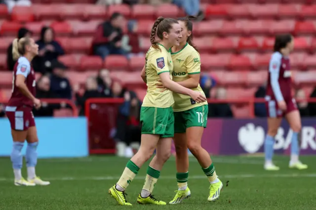 Bristol City's Carrie Jones celebrates after scoring against Aston Villa