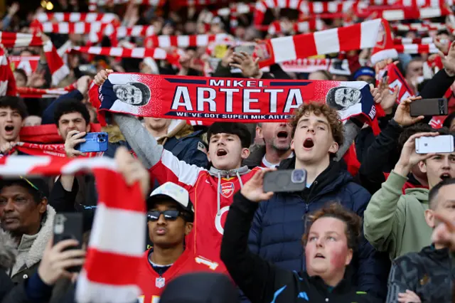 Fans of Arsenal show their suppor