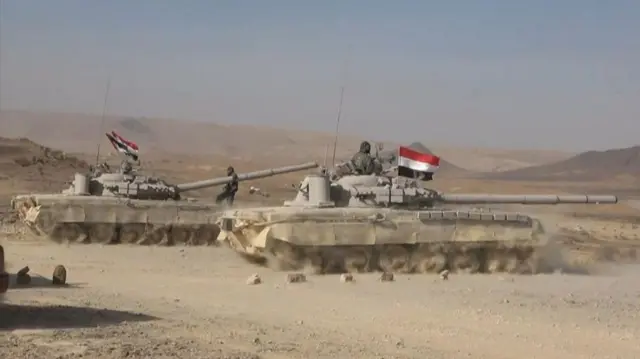 Houthis in tanks