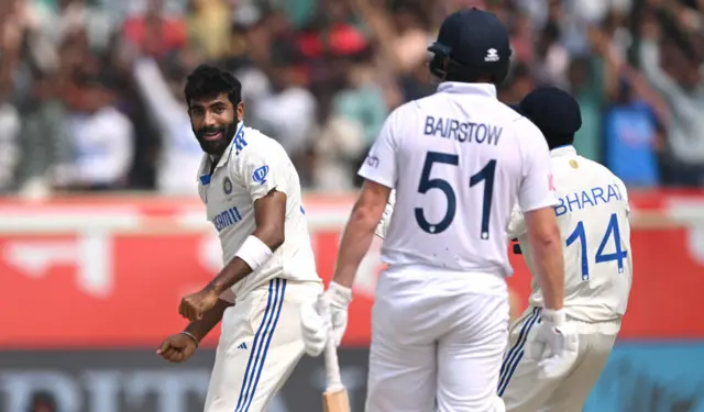 Jasprit Bumrah gets Jonny Bairstow out