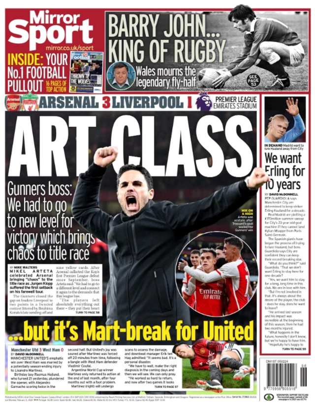 Daily Mirror back page