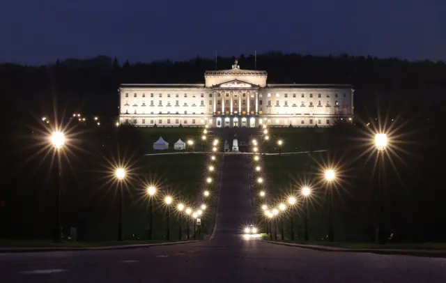 Stormont's Parliament Buildings at night