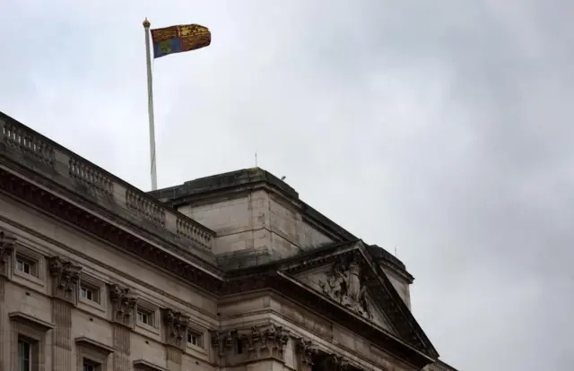 The Royal Standard at Buckingham Palace on Tuesday