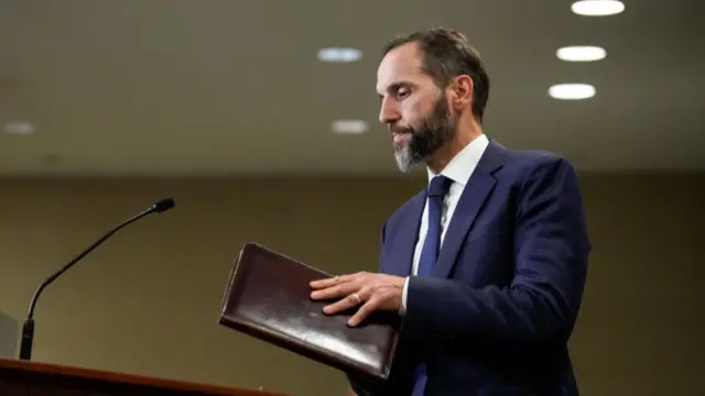 Special Counsel Jack Smith arrives to remarks on a recently unsealed indictment including four felony counts against former U.S. President Donald Trump on August 1, 2023