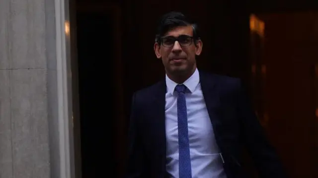 Rishi Sunak leaving Number 10 Downing Street