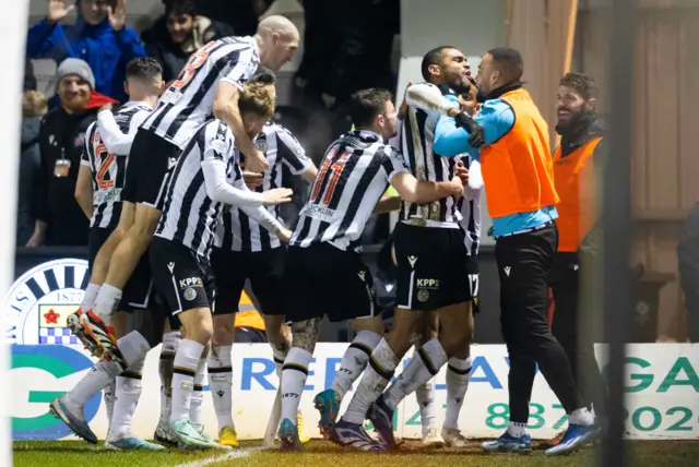 St Mirren celebrate