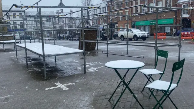 Ripon Market in the snow