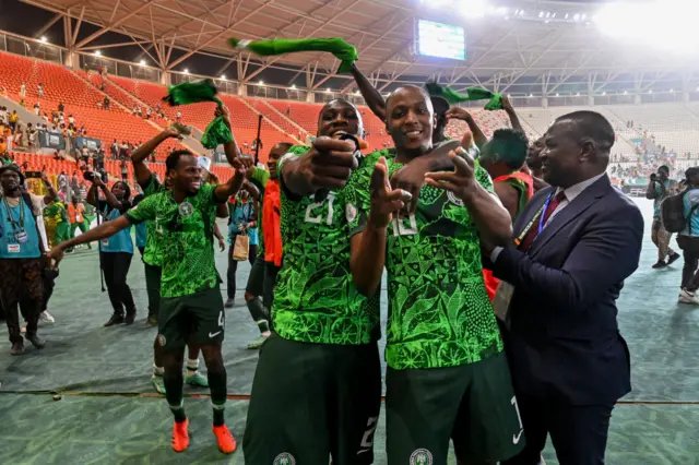 Nigeria players celebrate