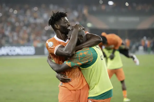 Ivory Coast players celebrate