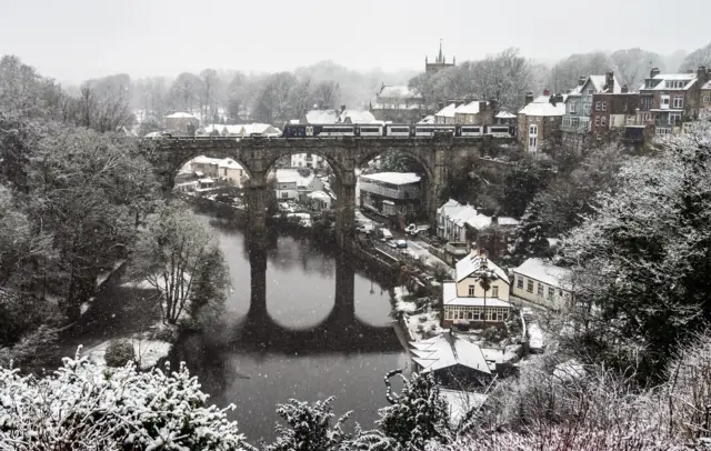 A picture of snowy Knaresborough on Thursday