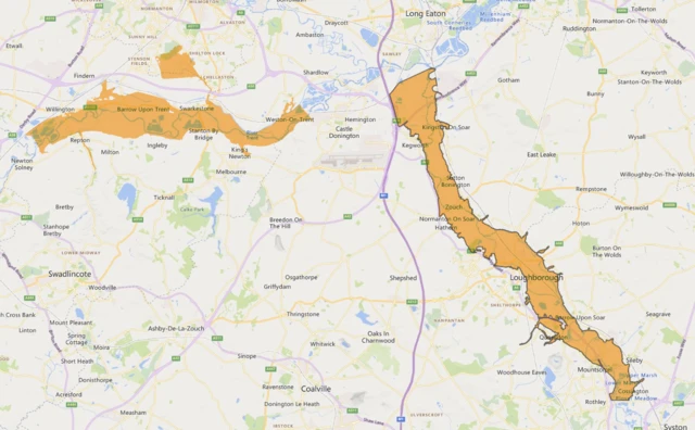 Flood alert map