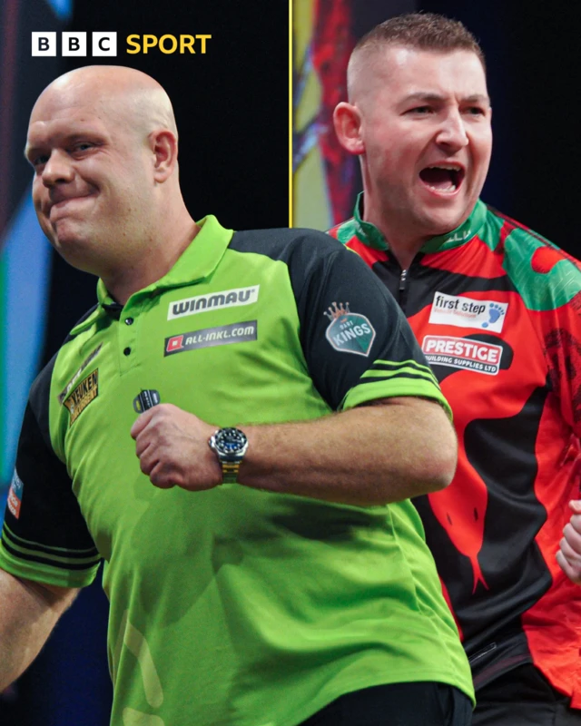 Michael van Gerwen and Nathan Aspinall