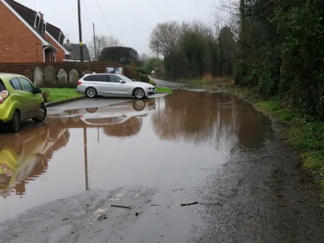 soggy conditions at Bodenham, Herefordshire