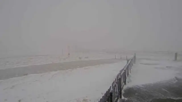 The A18 Mountain Road covered in snow