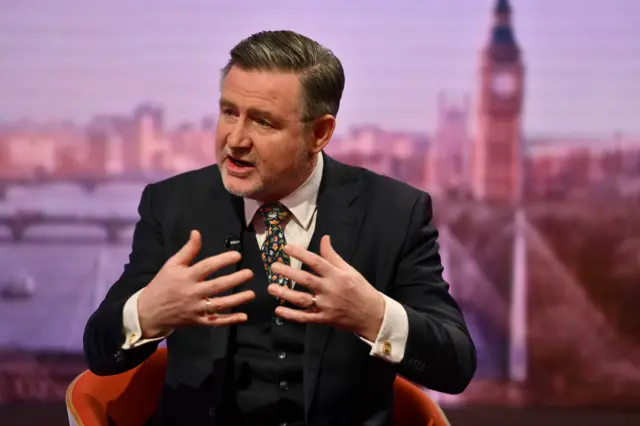 Former shadow environment secretary Barry Gardiner speaking on BBC One in 2019