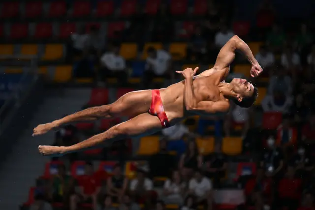 On Wednesday, Egyptian diver Mohamed Farouk competes at the World Aquatics Championships in Qatar.