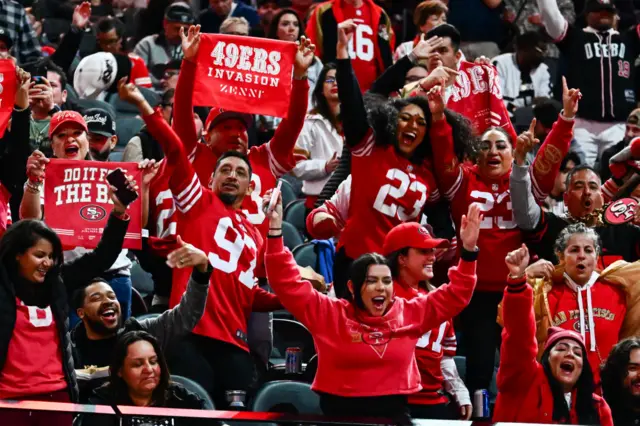 San Francisco 49ers fans on Opening Night before Super Bowl 58