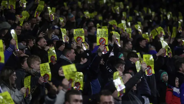 Fans protest