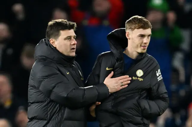 Mauricio Pochettino and Cole Palmer