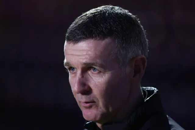 Arbroath Manager Jim McIntyre during a cinch Championship match between Arbroath and Raith Rovers at Gayfield Park, on March 01, 2024, in Arbroath, Scotland.