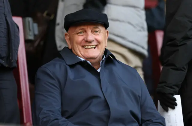 Arbroath manager Dick Campbell during a cinch Championship match between Dunfermline Athletic and Ayr United at KDM Group at East End Park, on October 21, 2023, in Dunfermline, Scotland.