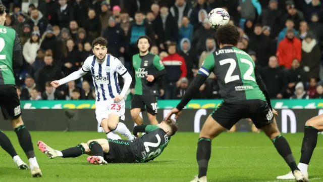 Mikey Johnston scores for West Brom