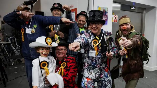 Members of the Offical Monster Raving Loony Party