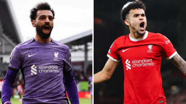 Mohamed Salah (left) and Luis Diaz (right)