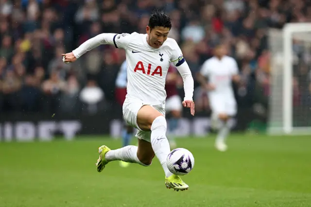 Son Heung-Min controls the ball