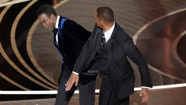 The moment when Will Smith slapped Chris Rock