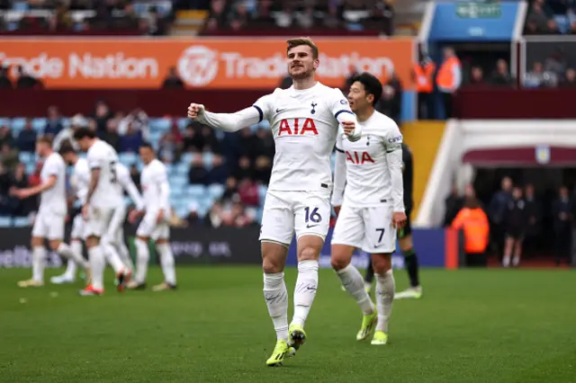 Timo Werner of Tottenham Hotspur celebrates