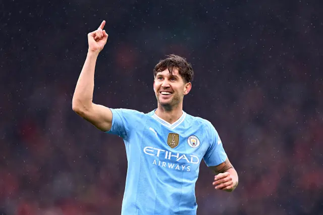 John Stones of Manchester City celebrates